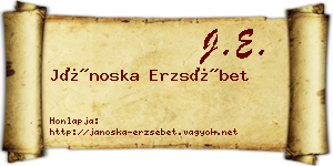 Jánoska Erzsébet névjegykártya